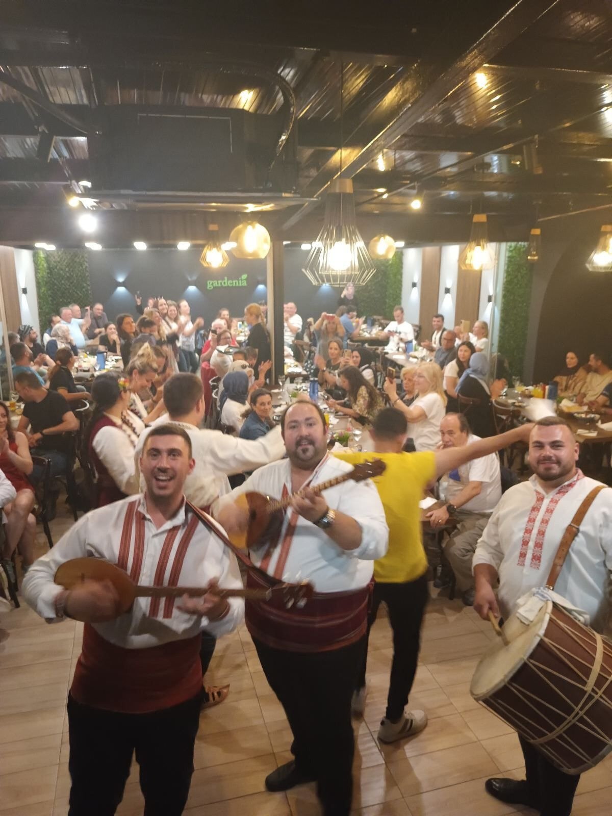 The Gardenia musicians leading a traditional Balkan night